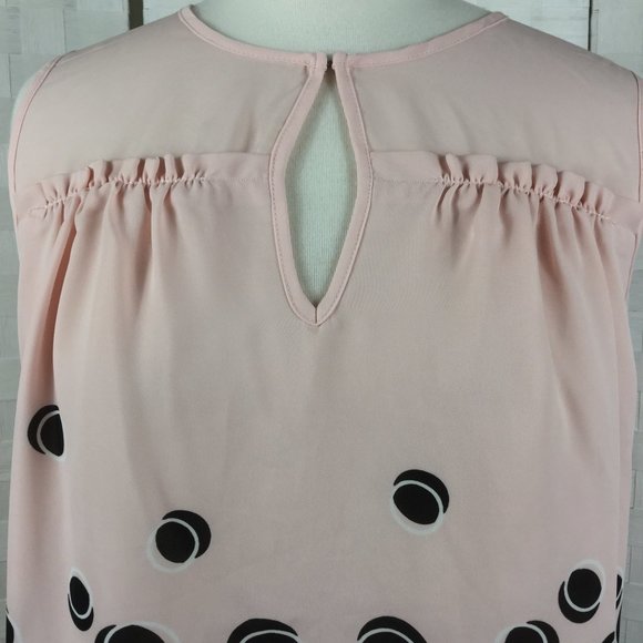 Elle Soft  Pink Shell w/black dot design, Medium - Picture 3 of 5